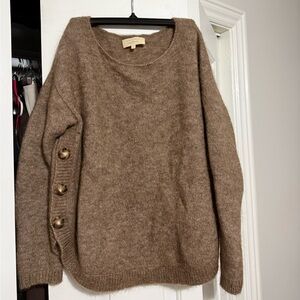 Oversized Sezane Sweater with Button Detail
